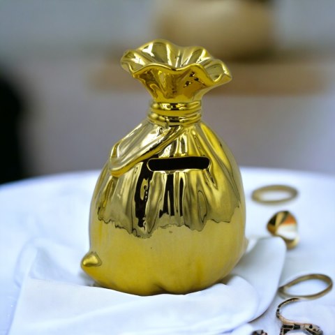 Skarbonka SAKIEWKA DOLAR ceramiczna lustrzana otwierana