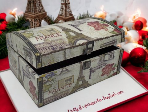 Pudełko na prezent szkatułka ozdobna kufer opakowanie prezentowe 29x22x14 Pudełko na prezent szkatułka ozdobna kufer opakowanie prezentowe 29x22x14