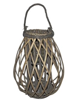 Lampion latarnia drewniana 42cm styl boho