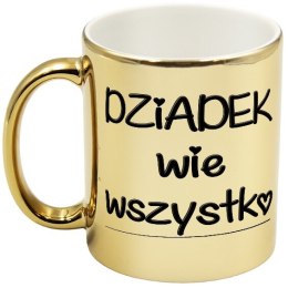 KUBEK ZŁOTY PREMIUM PREZENT DZIEŃ DZIADKA RÓŻNE WZORY DZIADEK