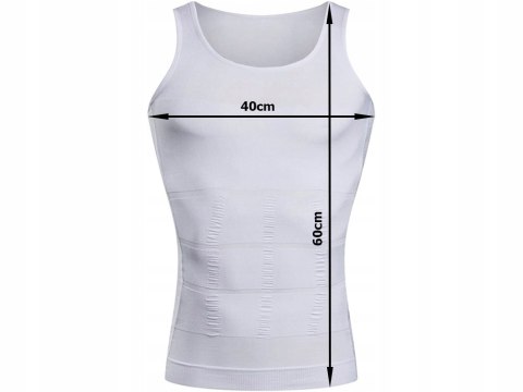 Koszulka męska wyszczuplająca modelująca podkoszulka slim XL biała Koszulka męska wyszczuplająca modelująca podkoszulka slim XL biała