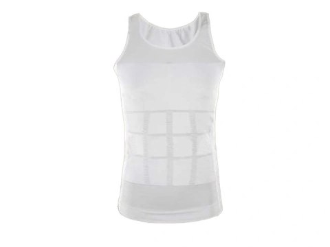 Koszulka męska wyszczuplająca modelująca podkoszulka slim XL biała Koszulka męska wyszczuplająca modelująca podkoszulka slim XL biała