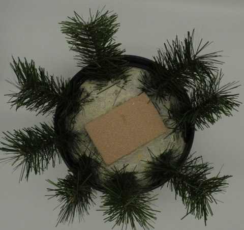 Podkład sztuczny stroik w donicy 22cm z obciążeniem Podkład sztuczny stroik w donicy 22cm z obciążeniem