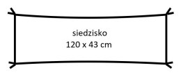 Siedzisko poduszka 120x43 na ławkę huśtawkę ciemny szary