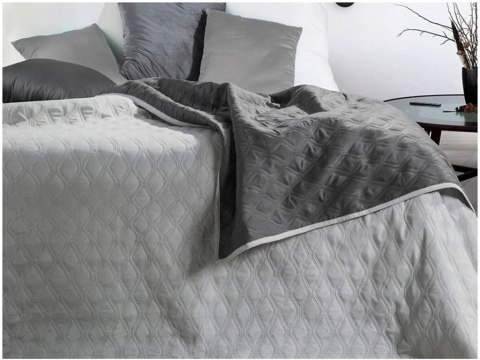 Narzuta dwustronna VIKI D91 220x240cm stal/srebrny Narzuta dwustronna VIKI D91 220x240cm stal/srebrny