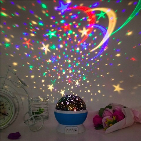 Projektor Gwiazd Nieba Lampka Nocna 2w1 Obrotowa Dla Dzieci Prezent Projektor Gwiazd Nieba Lampka Nocna 2w1 Obrotowa Dla Dzieci Prezent