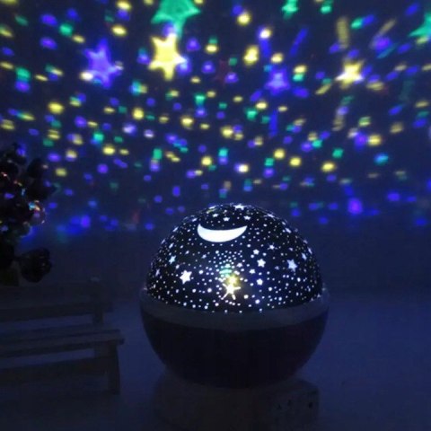 Projektor Gwiazd Nieba Lampka Nocna 2w1 Obrotowa Dla Dzieci Prezent Projektor Gwiazd Nieba Lampka Nocna 2w1 Obrotowa Dla Dzieci Prezent