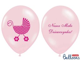 Balony 30cm Nasza Mała Dziewczynka Pastel Pink 5szt