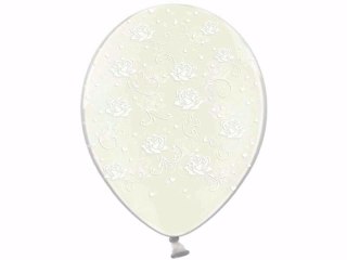 Balony 30cm Róże Crystal Clear 5szt