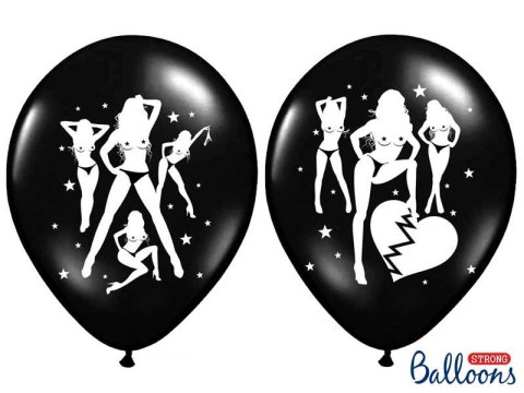 Balony 30cm Seksowne Pastel Black 5szt Balony 30cm Seksowne Pastel Black 5szt