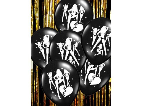 Balony 30cm Seksowne Pastel Black 5szt Balony 30cm Seksowne Pastel Black 5szt
