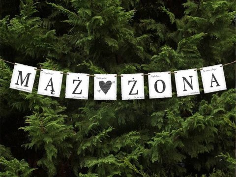 Baner MĄŻ ŻONA, 100cm, 1szt. Baner MĄŻ ŻONA, 100cm, 1szt.
