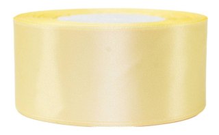 Tasiemka satynowa 50mm 32m Light Yellow
