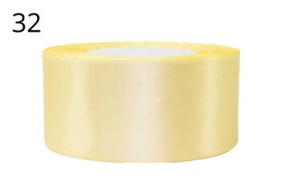 Tasiemka satynowa 50mm 32m Light Yellow
