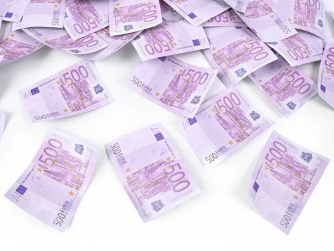 Tuba strzelająca banknotami 500 euro 60cm Tuba strzelająca banknotami 500 euro 60cm