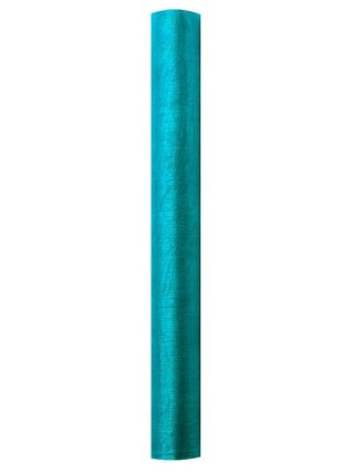 Organza tiul obszywana 36cm 9m turkus
