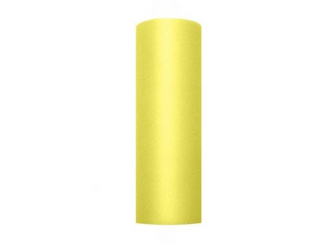 Tiul gładki dekoracyjny 15cm 9m j. żółty Tiul gładki dekoracyjny 15cm 9m j. żółty