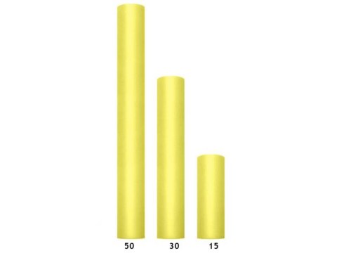 Tiul gładki dekoracyjny 15cm 9m j. żółty Tiul gładki dekoracyjny 15cm 9m j. żółty