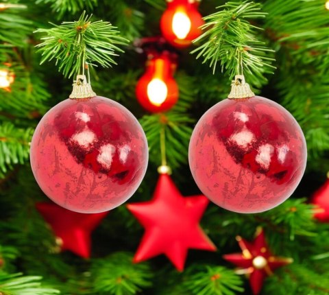 Bombki choinkowe styropianowe ozdoby świąteczne 6cm 8szt czerwony Bombki choinkowe styropianowe ozdoby świąteczne 6cm 8szt czerwony