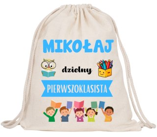 WOREK NA BUTY KAPCIE PLECAK MOCNY GRUBY PREMIUM DO SZKOŁY PASOWANIE UCZNIA#