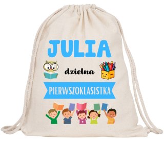 WOREK NA BUTY KAPCIE PLECAK MOCNY GRUBY PREMIUM DO SZKOŁY PASOWANIE UCZNIA#
