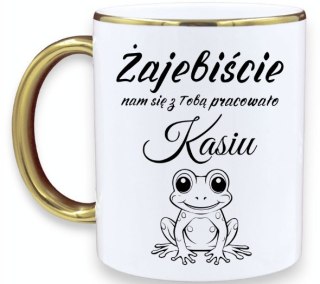 KUBEK PREMIUM PREZENT NA POŻEGNANIE KOLEŻANKI KOLEGI Z PRACY Z IMIENIEM #