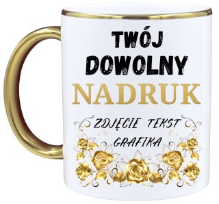KUBEK PREMIUM Z NADRUKIEM TEKSTEM GRAFIKĄ LOGO GADŻET PREZENT REKLAMA #