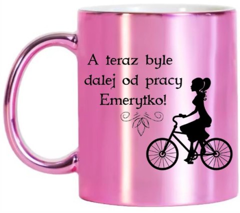 KUBEK RÓŻOWY PREMIUM DLA EMERYTKI EMERYTURA POŻEGNANIE Z PRACY KUBEK RÓŻOWY PREMIUM DLA EMERYTKI EMERYTURA POŻEGNANIE Z PRACY
