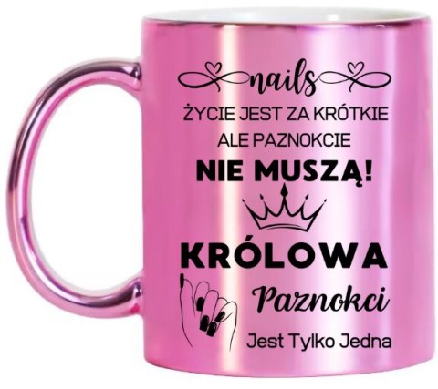KUBEK RÓŻOWY PREMIUM DLA KOSMETYCZKI STYLISTKI PAZNOKCI ŚMIESZNY PREZENT KUBEK RÓŻOWY PREMIUM DLA KOSMETYCZKI STYLISTKI PAZNOKCI ŚMIESZNY PREZENT