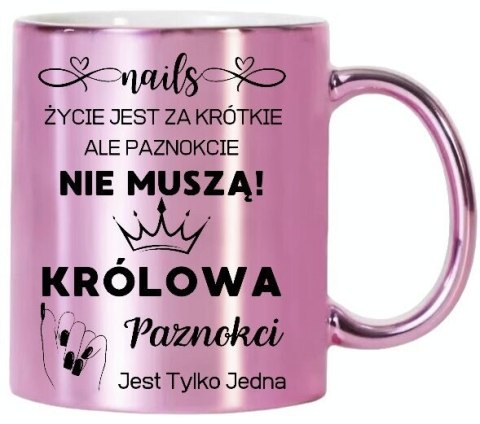 KUBEK RÓŻOWY PREMIUM DLA KOSMETYCZKI STYLISTKI PAZNOKCI ŚMIESZNY PREZENT KUBEK RÓŻOWY PREMIUM DLA KOSMETYCZKI STYLISTKI PAZNOKCI ŚMIESZNY PREZENT