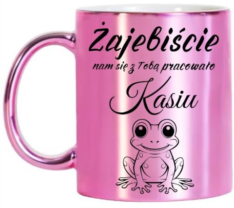 KUBEK RÓŻOWY PREZENT NA POŻEGNANIE KOLEŻANKI Z PRACY Z IMIENIEM # KUBEK RÓŻOWY PREZENT NA POŻEGNANIE KOLEŻANKI Z PRACY Z IMIENIEM #