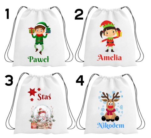 WOREK NA BUTY KAPCIE PLECAK Z IMIENIEM MIKOŁAJKI ŚWIĘTA DLA DZIECKA # WOREK NA BUTY KAPCIE PLECAK Z IMIENIEM MIKOŁAJKI ŚWIĘTA DLA DZIECKA #