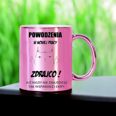 KUBEK RÓŻOWY METALIK PREMIUM PREZENT DLA KOLEŻANKI NA POŻEGNANIE W PRACY KUBEK RÓŻOWY METALIK PREMIUM PREZENT DLA KOLEŻANKI NA POŻEGNANIE W PRACY