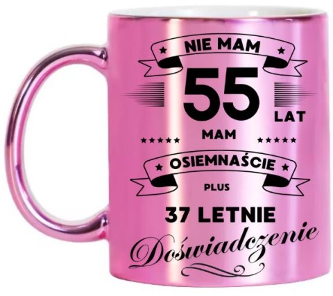 KUBEK RÓŻOWY METALIK PREMIUM PREZENT NA 55 URODZINY ORYGINALNY UPOMINEK KUBEK RÓŻOWY METALIK PREMIUM PREZENT NA 55 URODZINY ORYGINALNY UPOMINEK