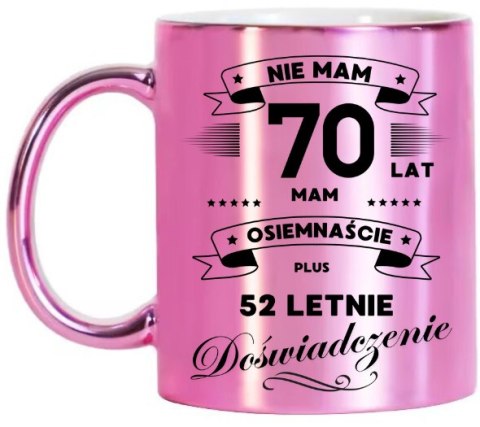 KUBEK RÓŻOWY METALIK PREMIUM PREZENT NA 70 URODZINY ORYGINALNY UPOMINEK KUBEK RÓŻOWY METALIK PREMIUM PREZENT NA 70 URODZINY ORYGINALNY UPOMINEK