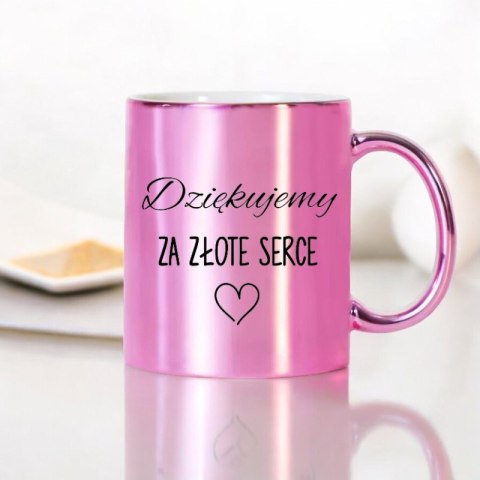 KUBEK RÓŻOWY METALIK PREMIUM Z PODZIĘKOWANIEM URODZINY IMIENINY PREZENT KUBEK RÓŻOWY METALIK PREMIUM Z PODZIĘKOWANIEM URODZINY IMIENINY PREZENT