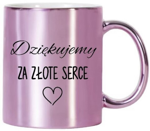 KUBEK RÓŻOWY METALIK PREMIUM Z PODZIĘKOWANIEM URODZINY IMIENINY PREZENT KUBEK RÓŻOWY METALIK PREMIUM Z PODZIĘKOWANIEM URODZINY IMIENINY PREZENT