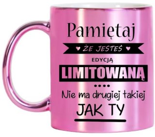 KUBEK RÓŻOWY METALIK PREZENT DLA DZIEWCZYNY KOLEŻANKI ŻONY NA RÓŻNE OKAZJE