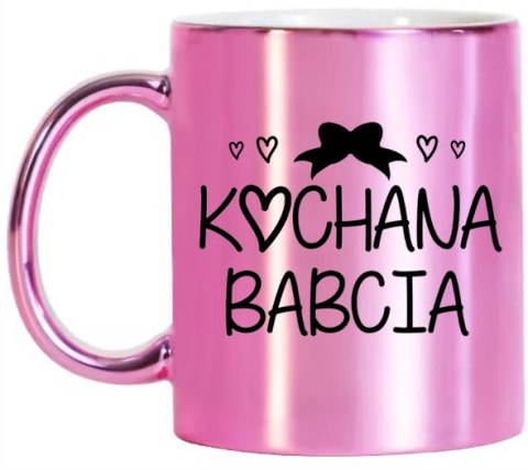 KUBEK RÓŻOWY PREMIUM Z NADRUKIEM BABCIA PREZENT DLA BABCI URODZINY IMIENINY KUBEK RÓŻOWY PREMIUM Z NADRUKIEM BABCIA PREZENT DLA BABCI URODZINY IMIENINY