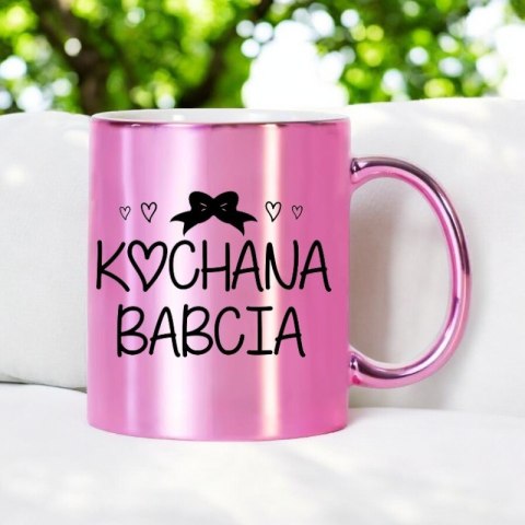 KUBEK RÓŻOWY PREMIUM Z NADRUKIEM BABCIA PREZENT DLA BABCI URODZINY IMIENINY KUBEK RÓŻOWY PREMIUM Z NADRUKIEM BABCIA PREZENT DLA BABCI URODZINY IMIENINY