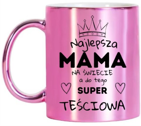 KUBEK RÓŻOWY PREMIUM Z NADRUKIEM DLA MAMY TEŚCIOWEJ PREZENT DZIEŃ MATKI KUBEK RÓŻOWY PREMIUM Z NADRUKIEM DLA MAMY TEŚCIOWEJ PREZENT DZIEŃ MATKI