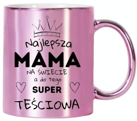 KUBEK RÓŻOWY PREMIUM Z NADRUKIEM DLA MAMY TEŚCIOWEJ PREZENT DZIEŃ MATKI KUBEK RÓŻOWY PREMIUM Z NADRUKIEM DLA MAMY TEŚCIOWEJ PREZENT DZIEŃ MATKI