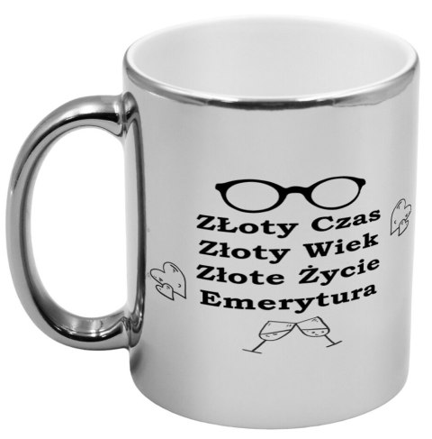 KUBEK SREBRNY PREZENT DLA EMERYTA EMERYTKI POŻEGNANIE W PRACY URODZINY KUBEK SREBRNY PREZENT DLA EMERYTA EMERYTKI POŻEGNANIE W PRACY URODZINY