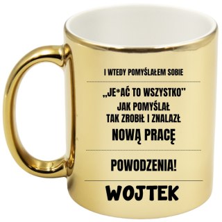 KUBEK ZŁOTY PREMIUM PREZENT DLA KOLEGI MĘŻA CHŁOPAKA URODZINY #