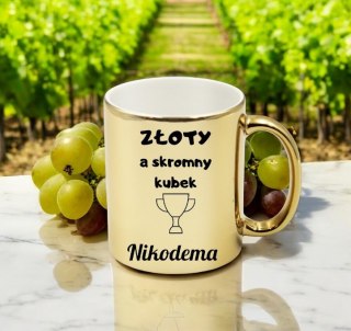 KUBEK ZŁOTY PREMIUM PREZENT DLA KOLEGI MĘŻA CHŁOPAKA URODZINY #