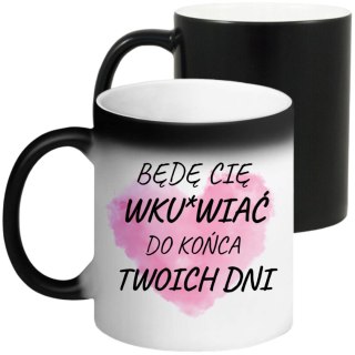 KUBEK MAGICZNY PREZENT DLA DZIEWCZYNY ŻONY MĘŻA CHŁOPAKA WALENTYNKI WZORY