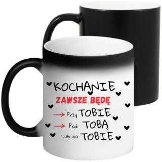 KUBEK MAGICZNY PREZENT DLA DZIEWCZYNY ŻONY MĘŻA CHŁOPAKA WALENTYNKI WZORY