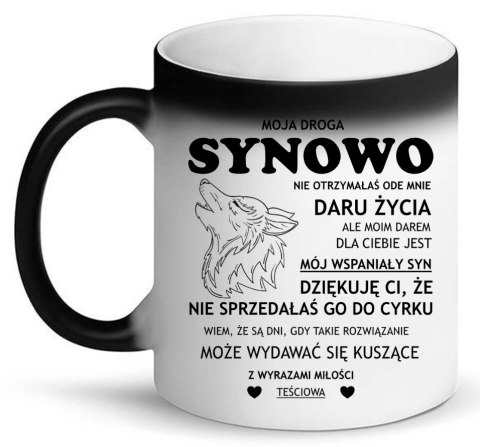 KUBEK MAGICZNY ŚMIESZNY PREZENT DLA SYNOWEJ URODZINY IMIENINY SYNOWA KUBEK MAGICZNY ŚMIESZNY PREZENT DLA SYNOWEJ URODZINY IMIENINY SYNOWA