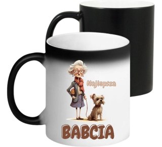 KUBEK MAGICZNY Z NADRUKIEM PREZENT NA DZIEŃ BABCI URODZINY BABCIA