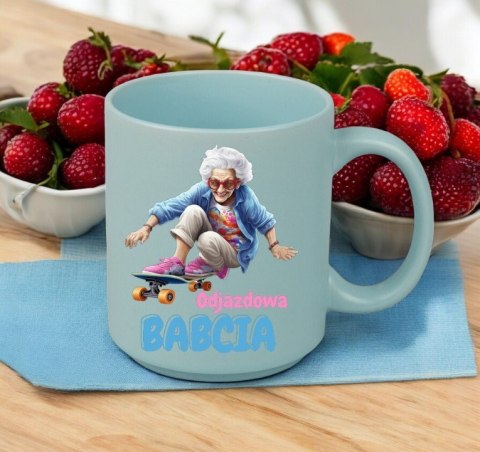 KUBEK Z NADRUKIEM PREZENT DZIEŃ BABCI URODZINY BABCIA BŁĘKITNY MAT KUBEK Z NADRUKIEM PREZENT DZIEŃ BABCI URODZINY BABCIA BŁĘKITNY MAT